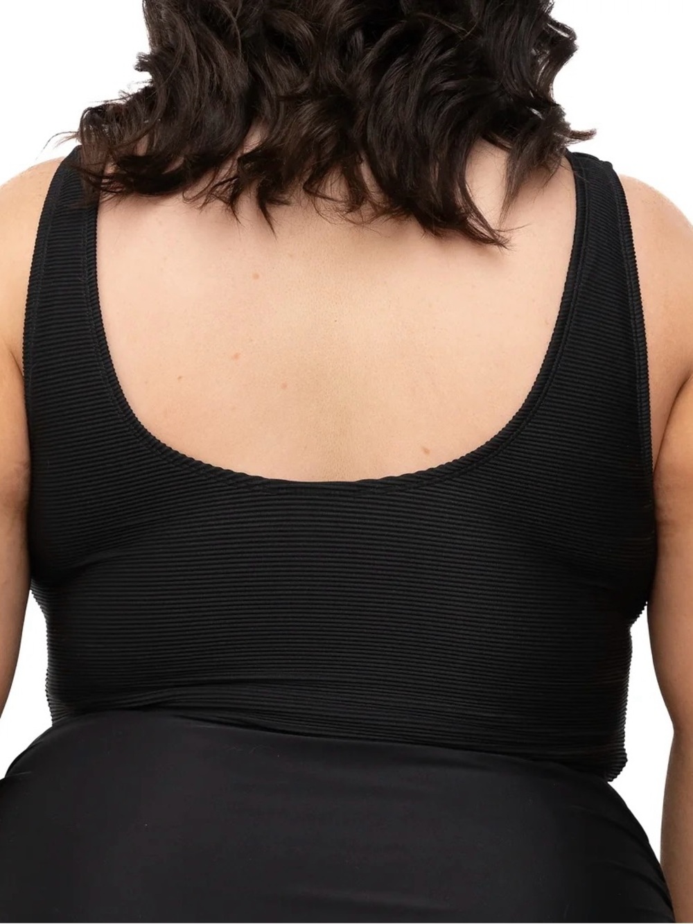 Coral Reef Black Ribbed Swimsuit - Picture 2 of 10